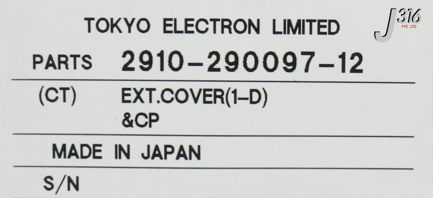 24211 TOKYO ELECTRON EXT. COVER(1-D) & CP, 2910-290097-12 (NEW